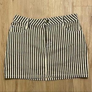 EUC Wild Honey stripe denim mini skirt